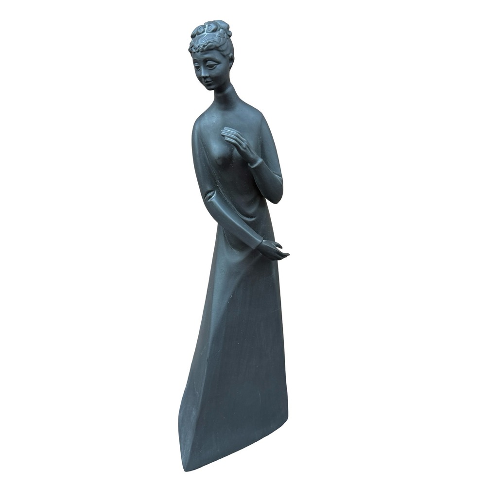 Royal Doulton Sympathy 2838 Black Basalt Figurine 1979 Vintage England Feminine